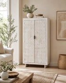 Avelora Mango Wood Storage Cabinet - Art and craft furniture