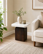 Avelora Mother of Pearl Side Table - Art and craft furniture