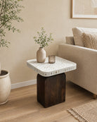 Avelora Mother of Pearl Side Table - Art and craft furniture