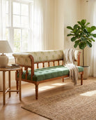 Barcelona Wooden Fabric Sofa Bench - Art and craft furniture