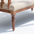 BARCELONA WOODEN SOFA BENCH BACK HANDPAINTED FABRIC - Art and craft furniture