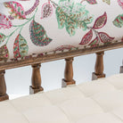 BARCELONA WOODEN SOFA BENCH BACK HANDPAINTED FABRIC - Art and craft furniture