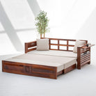 BARCELONA WOODEN SOFA CUM BED - Art and craft furniture