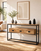 Berlin Loft Console Three Drawer Table - Art and craft furniture