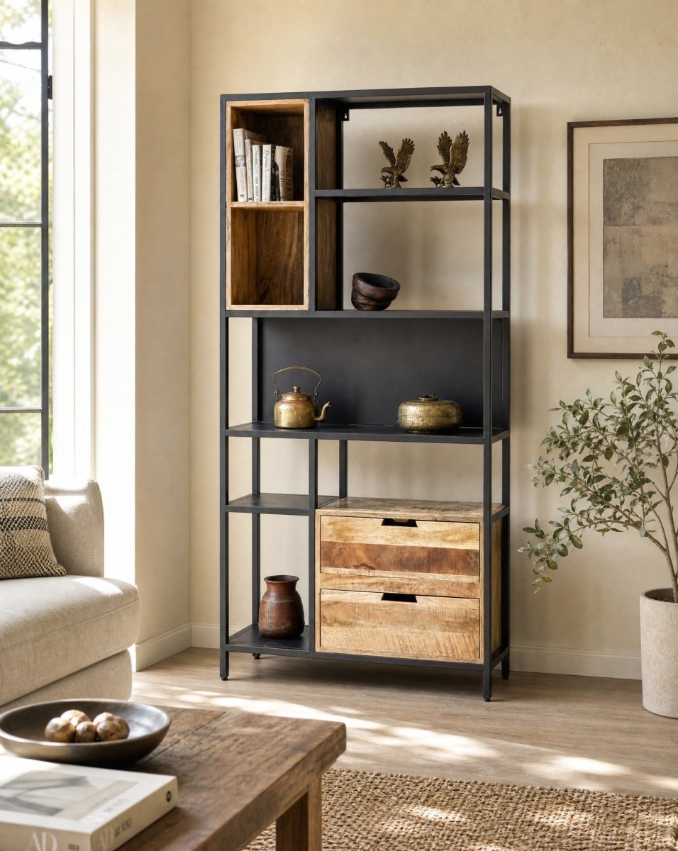 Berlin Loft Wooden Bookshelf - Art and craft furniture