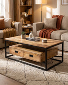 Berlin Loft Wooden Coffee Table - Art and craft furniture