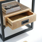BERLIN LOFT WOODEN ONE DRAWER NIGHTSTAND TABLE - Art and craft furniture