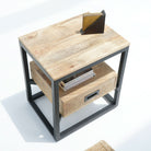 BERLIN LOFT WOODEN ONE DRAWER NIGHTSTAND TABLE - Art and craft furniture