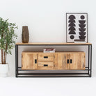 BERLIN LOFT WOODEN THREE DOOR TWO DRAWER SIDEBOARD - Art and craft furniture