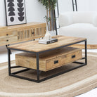 BERLIN LOFT WOODEN TWO DRAWER COFFEE TABLE - Art and craft furniture