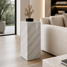Bianco Laza Marble Plinth – Polished Finish - Art and craft furniture