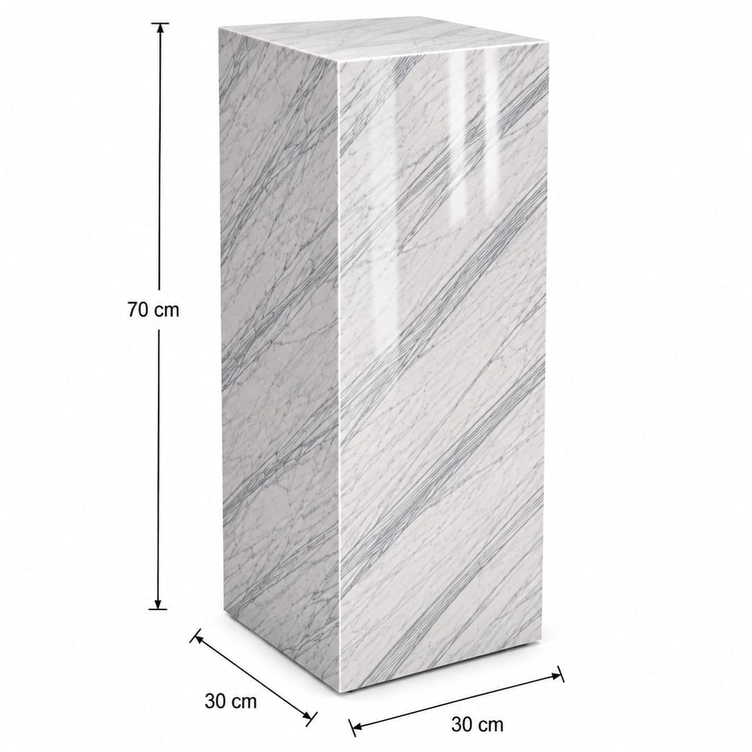 Bianco Laza Marble Plinth – Polished Finish - Art and craft furniture