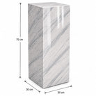 Bianco Laza Marble Plinth – Polished Finish - Art and craft furniture