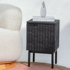 BLACK GALAXY ONE DOOR NIGHTSTAND TABLE - Art and craft furniture