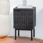 BLACK GALAXY ONE DOOR NIGHTSTAND TABLE - Art and craft furniture