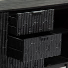 BLACK GALAXY THREE DRAWER THREE DOOR SIDEBOARD - Art and craft furniture