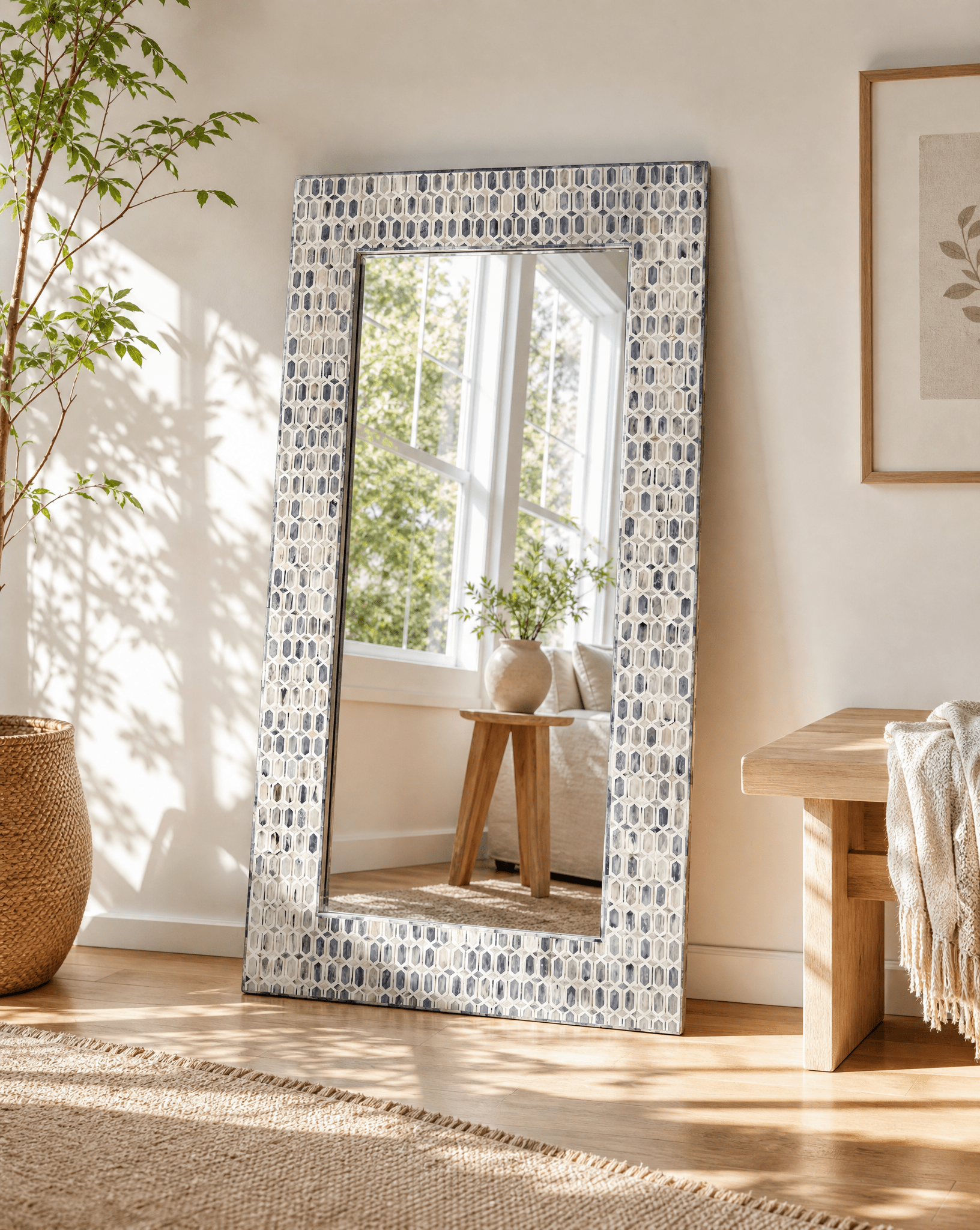 BLUESHELL RECTANGLE MIRROR FRAME - Art and craft furniture
