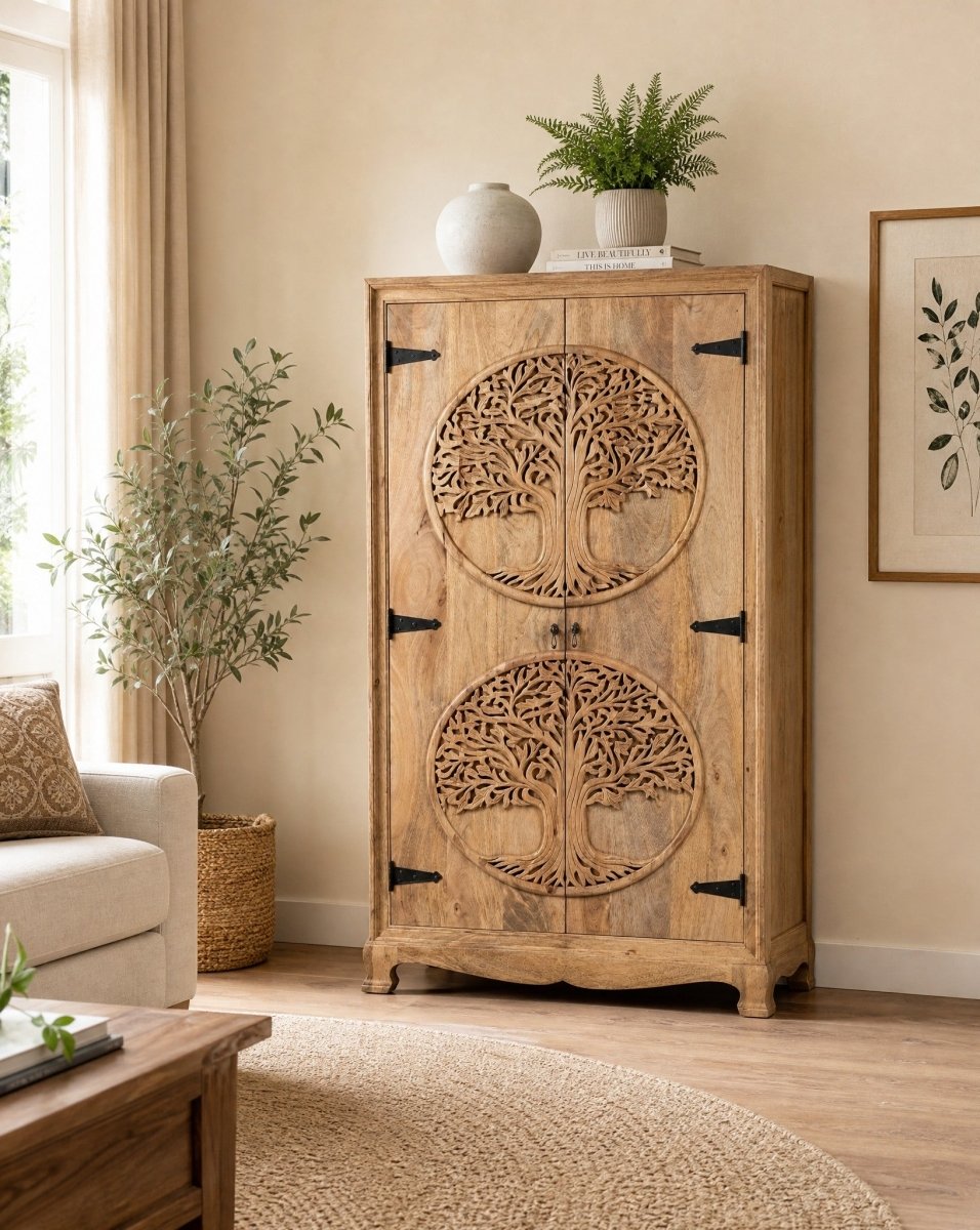 Bohemian 2 Door Storage Cabinet - Art and craft furniture
