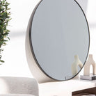 BYRON BLACK METAL ROUND MIRROR FRAME - Art and craft furniture