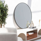 BYRON BLACK METAL ROUND MIRROR FRAME - Art and craft furniture
