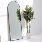 BYRON BLACK METAL ROUND TOP MIRROR FRAME - Art and craft furniture
