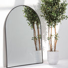 BYRON BLACK METAL ROUND TOP MIRROR FRAME - Art and craft furniture