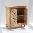 CALVIAN CARVING TWO DOOR SIDEBOARD - Art and craft furniture