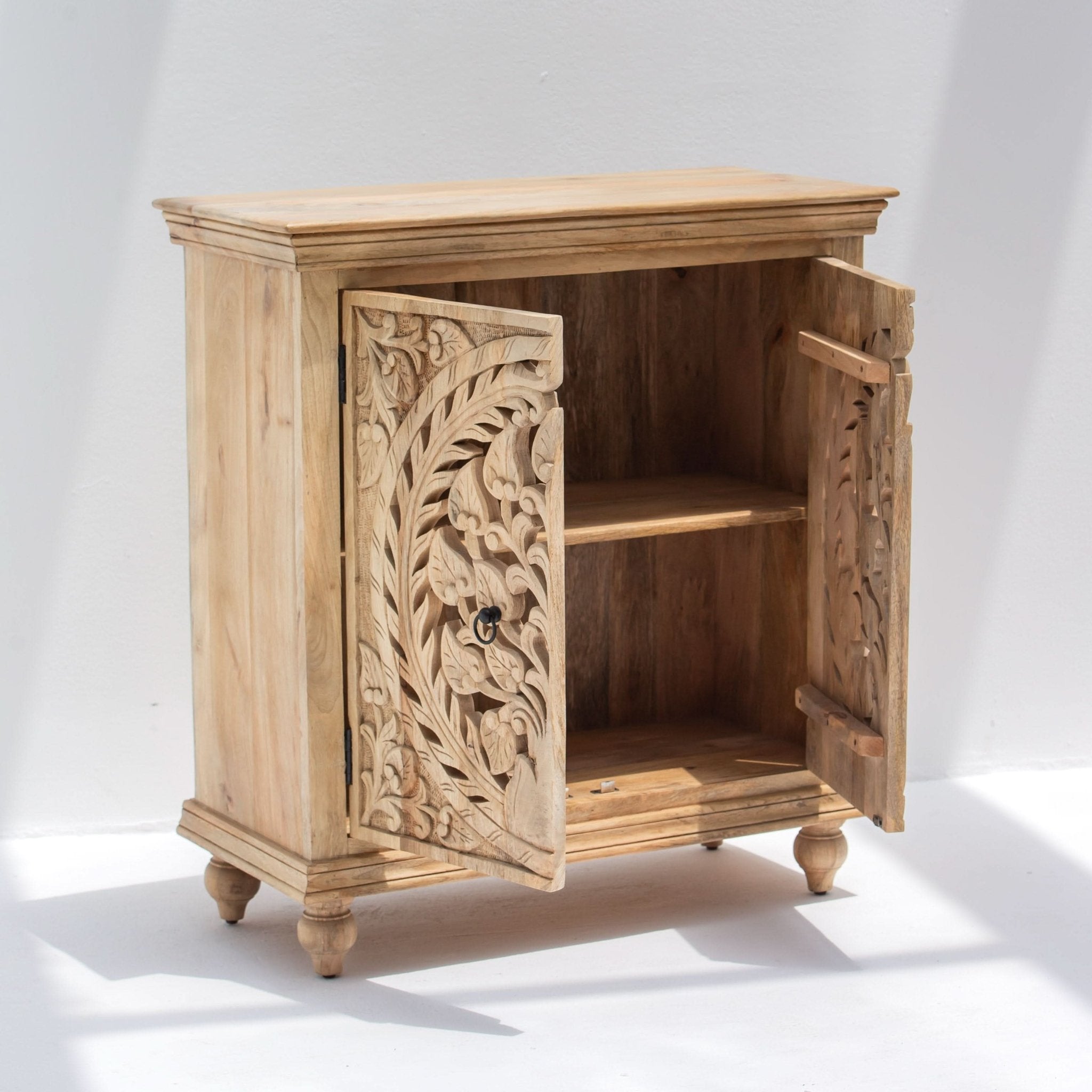 CALVIAN CARVING TWO DOOR SIDEBOARD - Art and craft furniture