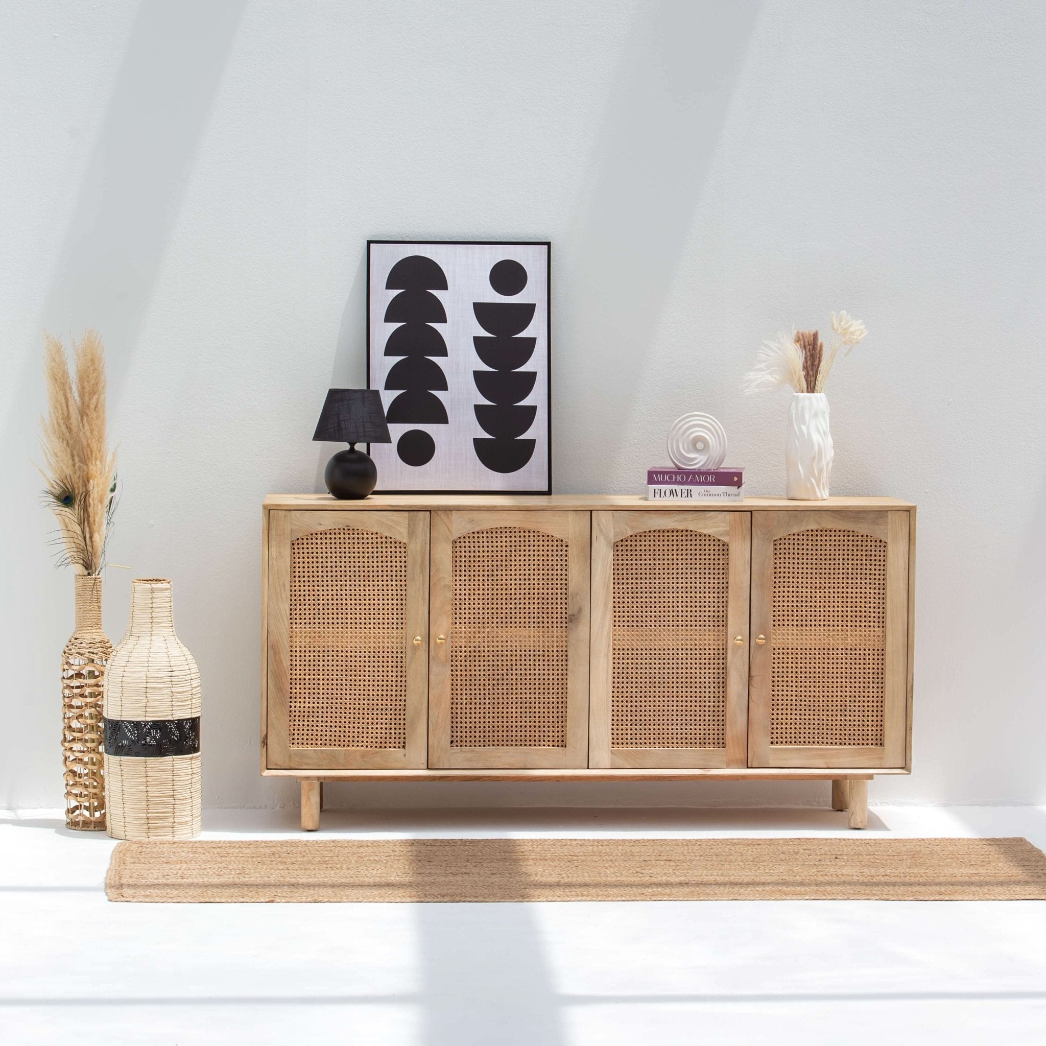 CANOVA RATTAN FOUR DOOR SIDEBOARD - Art and craft furniture
