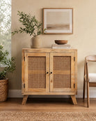 Canova Rattan Two Door Cane Sideboard - Art and craft furniture