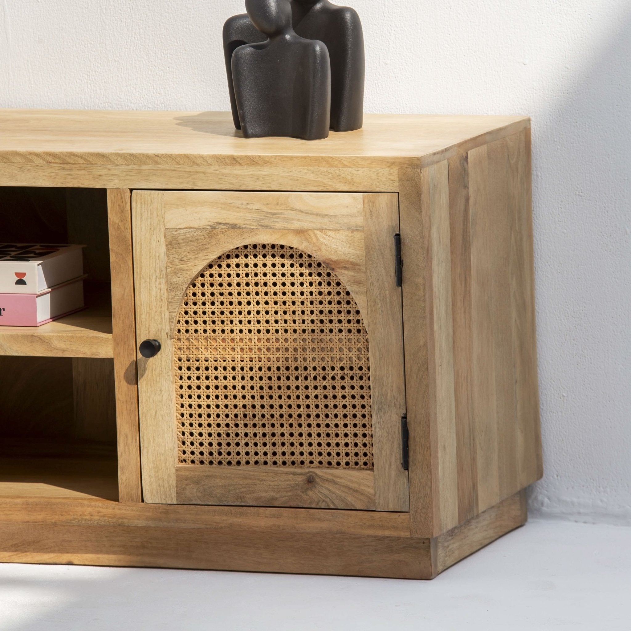 CANOVA RATTAN TWO DOOR TV STAND - Art and craft furniture