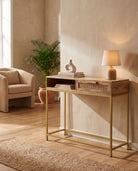 Canovia Cane Console Table - Art and craft furniture