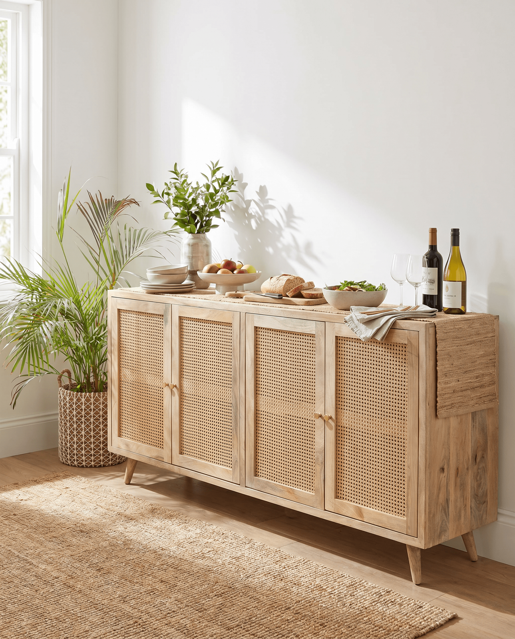 CANOVIA CANE FOUR DOOR SIDEBOARD - Art and craft furniture