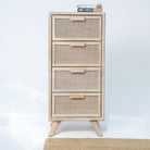 CANOVIA CANE FOUR DRAWER CHEST - Art and craft furniture