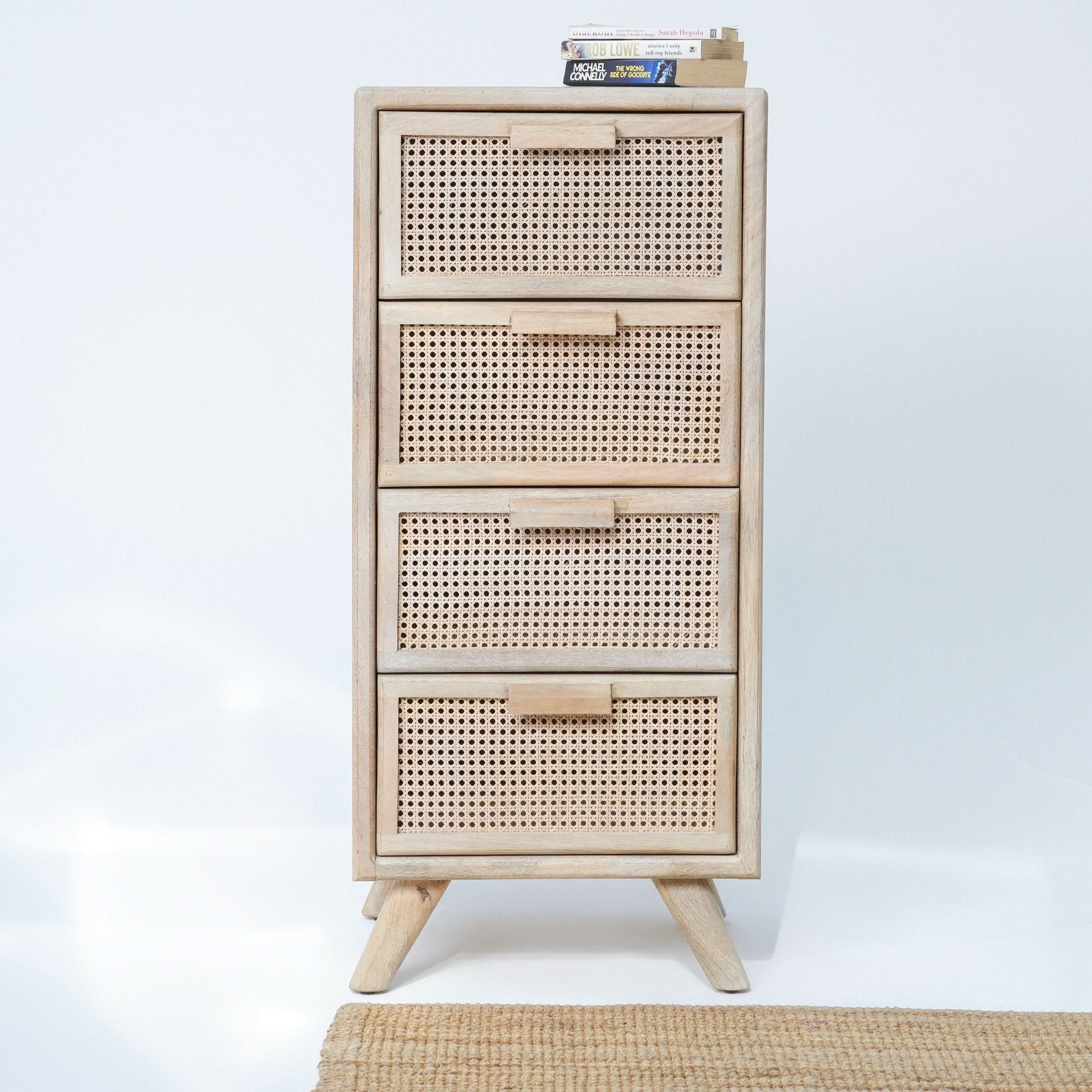 CANOVIA CANE FOUR DRAWER CHEST - Art and craft furniture
