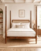 CANOVIA CANE FOUR POSTER BED - Art and craft furniture