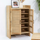 CANOVIA CANE MANGO WOOD SHOE ORGANIZER - Art and craft furniture