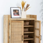 CANOVIA CANE MANGO WOOD SHOE ORGANIZER - Art and craft furniture