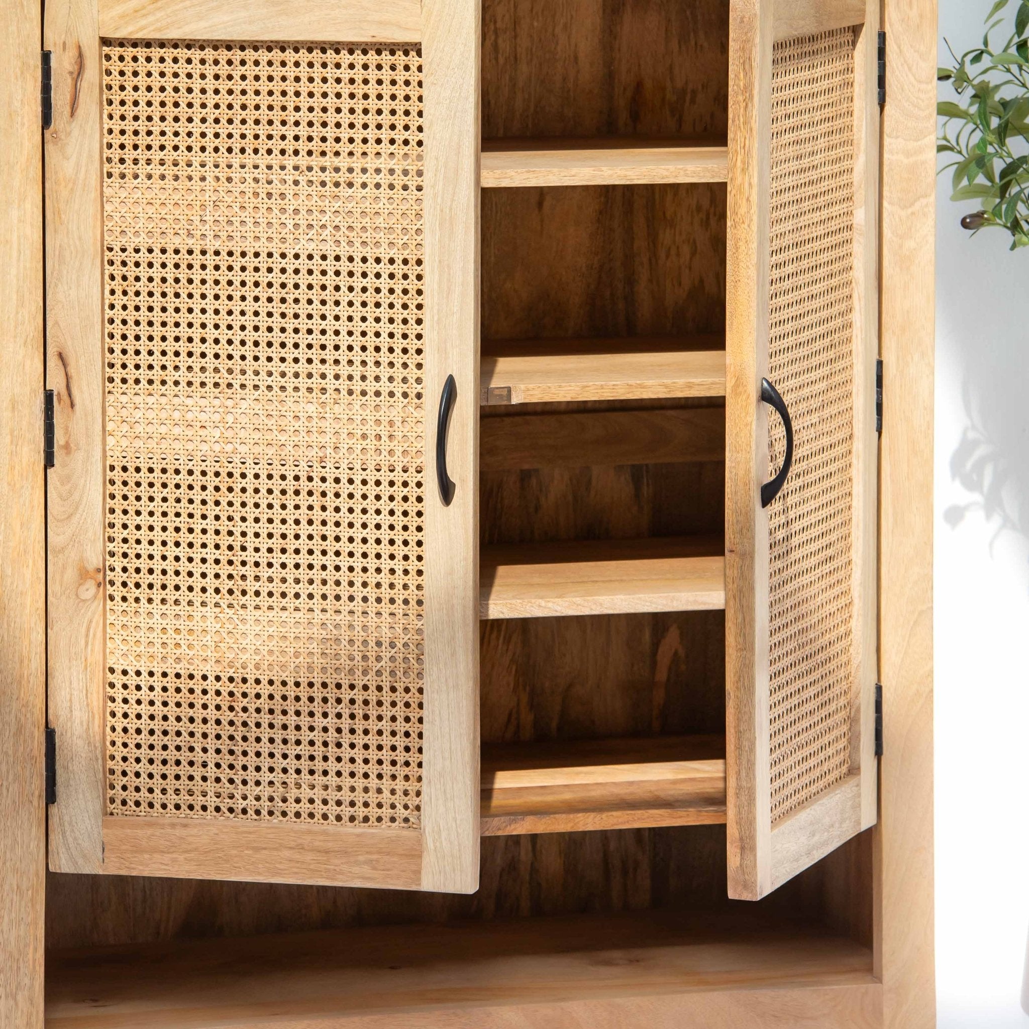 CANOVIA CANE MANGO WOOD SHOE ORGANIZER - Art and craft furniture