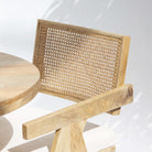 CANOVIA CANE RATTAN CHAIR WITH ARMS - Art and craft furniture