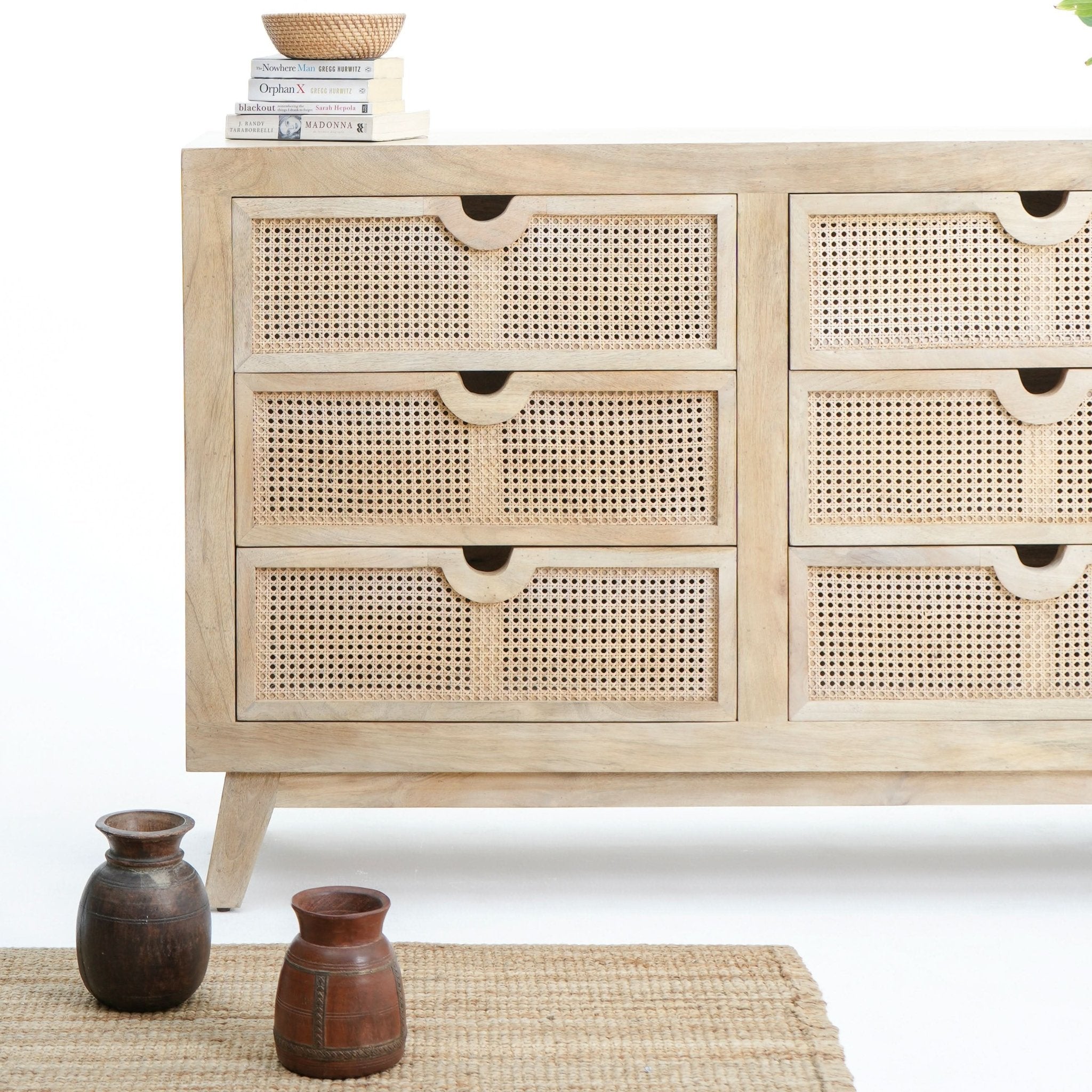 CANOVIA CANE SIX DRAWER DRAWCHEST - Art and craft furniture