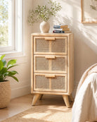 Canovia Cane Three Drawer Cane Chest - Art and craft furniture