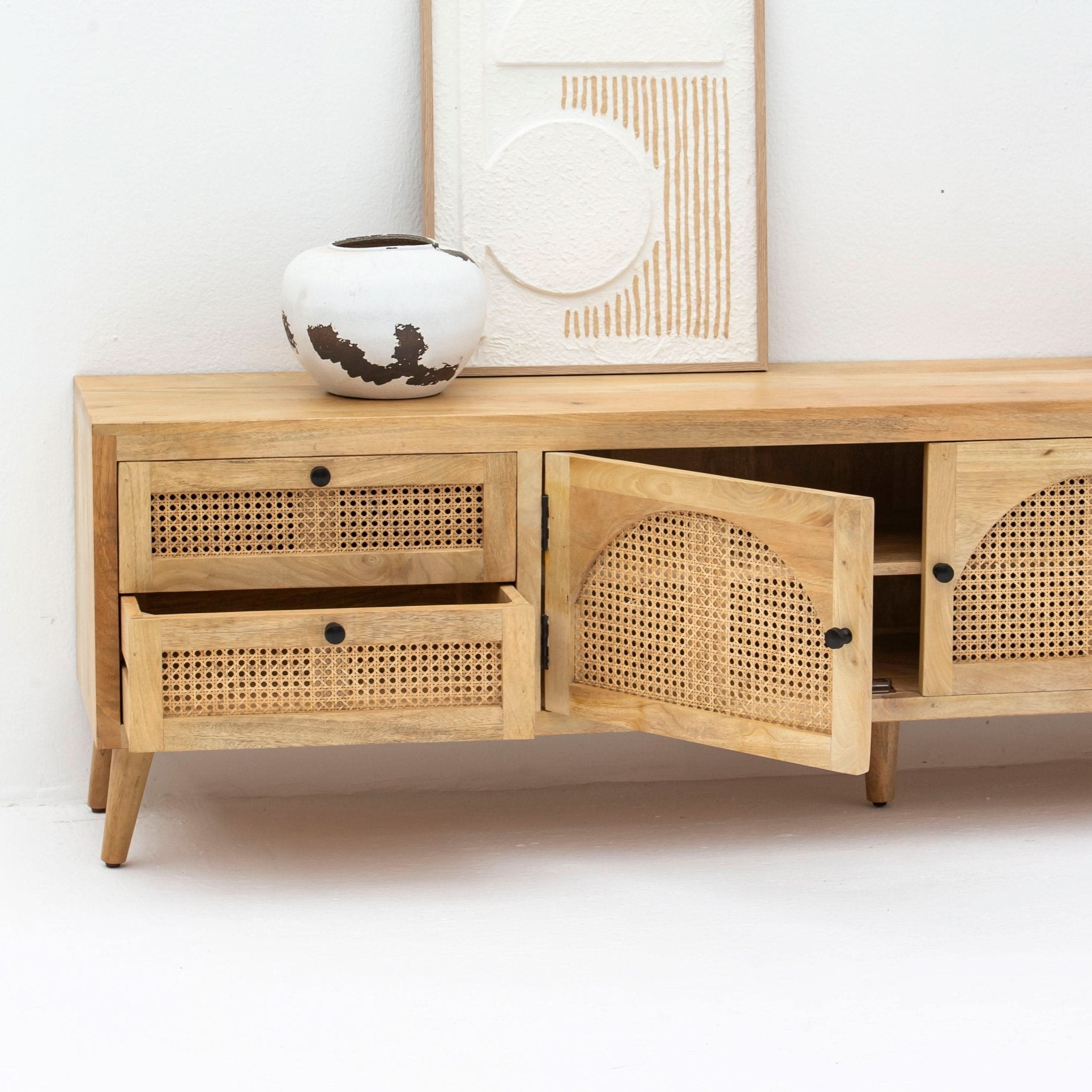 CANOVIA CANE TV STAND - Art and craft furniture