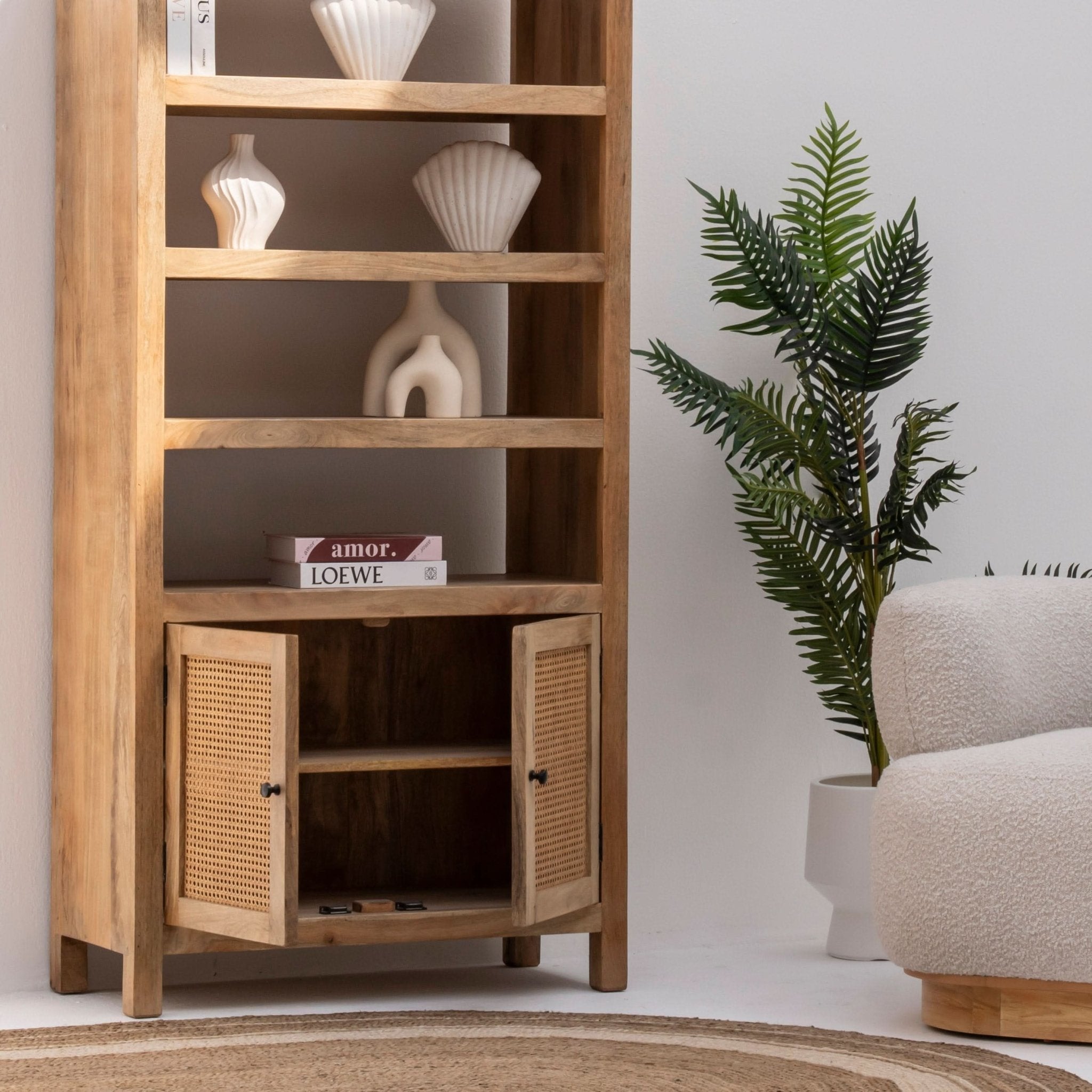 CANOVIA CANE TWO DOOR BOOKSHELF - Art and craft furniture
