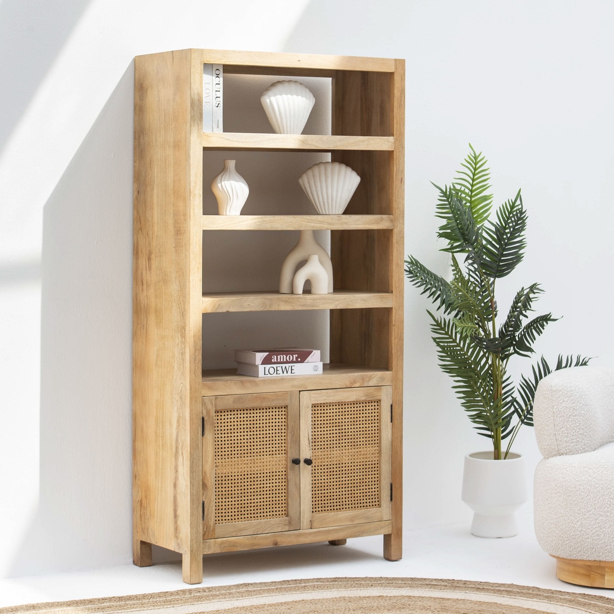CANOVIA CANE TWO DOOR BOOKSHELF - Art and craft furniture