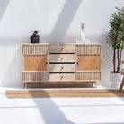 CANOVIA CANE TWO DOOR FOUR DRAWER SIDEBOARD - Art and craft furniture