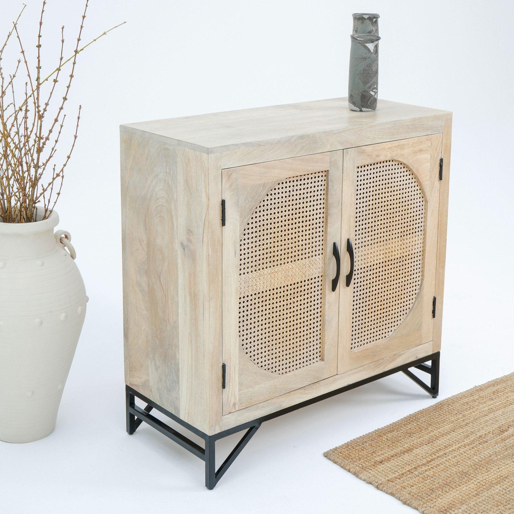 CANOVIA CANE TWO DOOR SIDEBOARD - Art and craft furniture