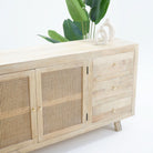 CANOVIA CANE TWO DOOR THREE DRAWER SIDEBOARD - Art and craft furniture