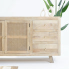 CANOVIA CANE TWO DOOR THREE DRAWER SIDEBOARD - Art and craft furniture
