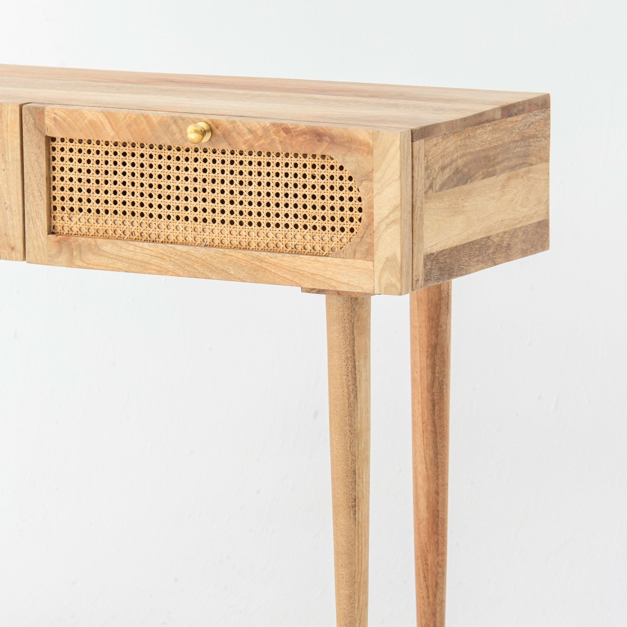 CANOVIA CANE TWO DRAWER CONSOLE TABLE - Art and craft furniture